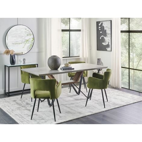 Concrete industrial deals dining table