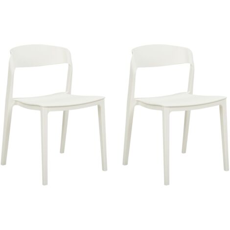 Set of 2 Dining Chairs SOMERS White (1/5)