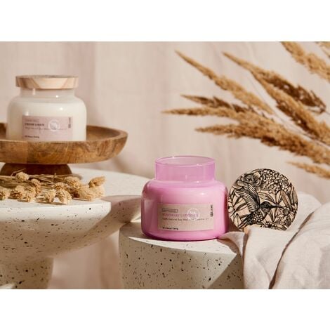 Scented Candle 100% Soy Wax Cotton Wick Glass Fresh Fragrance Rosemary Lavender Delight Bliss
