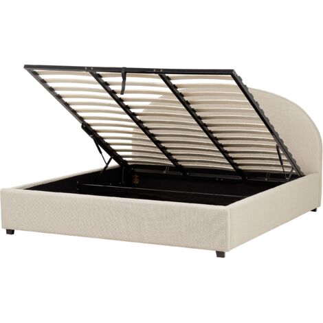 Ottoman Bed Fabric VAUCLUSE 180 x 200 cm (EU Super King) Sand Beige (1/5)