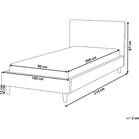 Modern Velvet EU Single Size Bed Frame 3ft Slatted Base Headboard Wooden Legs Panel Bed Pink Fitou