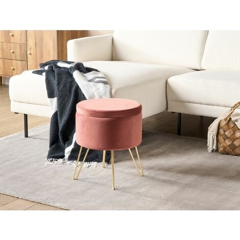 Gold 2024 metal ottoman