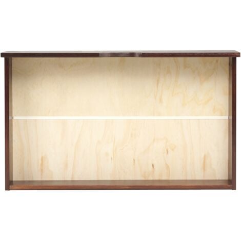 Set of 2 Bed Wheeled Storage Drawers Solid Pine Wood Dark Wood Rumilly