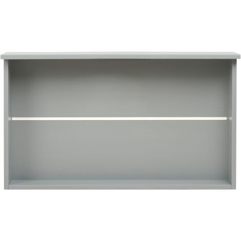 Set of 2 Bed Wheeled Storage Drawers Solid Pine Wood Grey Rumilly
