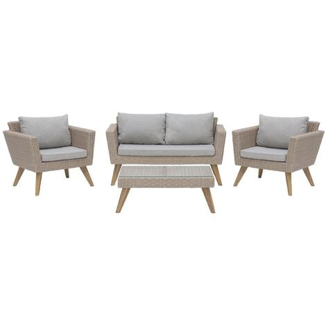 Rattan garden conversation deals set