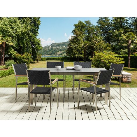 Granite garden table 2024 and chairs