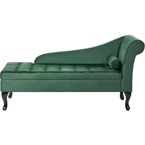 Dark green deals chaise lounge