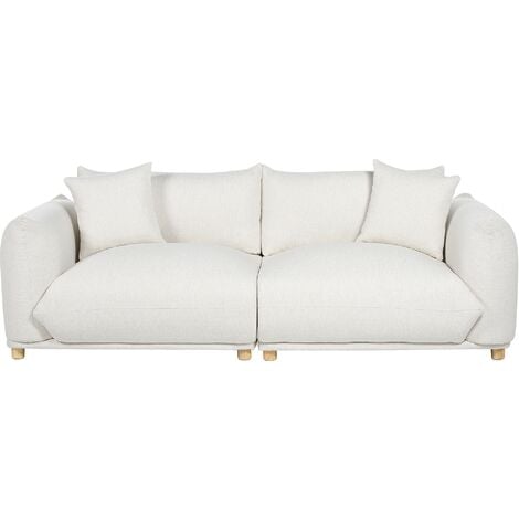 White upholstered outlet sofa