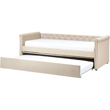 Trundle Bed Fabric LIBOURNE 90 x 200 cm (EU Single) Beige