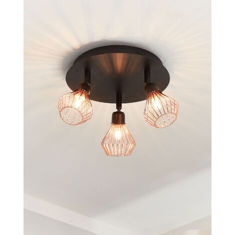 Modern Ceiling Light Adjustable Metal Copper Geometric Shades Pendant Volga M