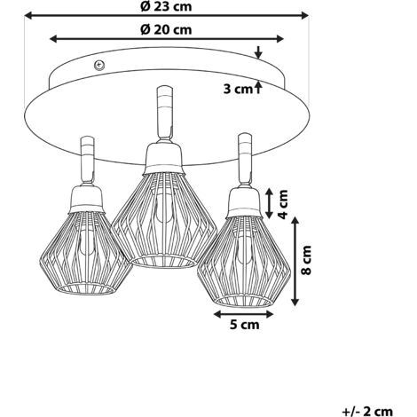 Modern Ceiling Light Adjustable Metal Copper Geometric Shades Pendant Volga M
