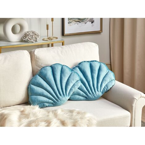 Set of Decorative Cushions CONSOLIDA Velvet 47 x 35 cm Light - Main Image