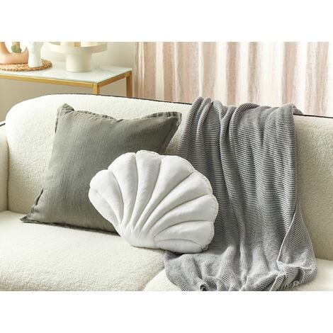 Velvet Scatter Cushions Seashell Throw Pillow Scallop Shape Solid ...