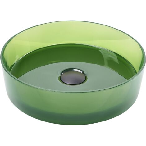 Countertop Basin TOLOSA ⌀ 360 mm Solid Surface Green (1/5)
