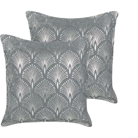 Set of Decorative Cushions HOYA Cotton 45 x 45 cm Grey
