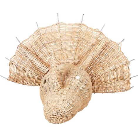 Wall Decor Dinosaur BIOKO Rattan 44 cm Natural (1/5)