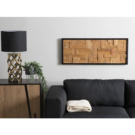 Modern Recycled Wood Wall Décor Framed Wall Art Rustic Toluca