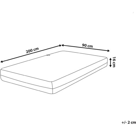 EU Single Mattress 3ft Memory Foam Filling Polyester Removable Cover White Jolly