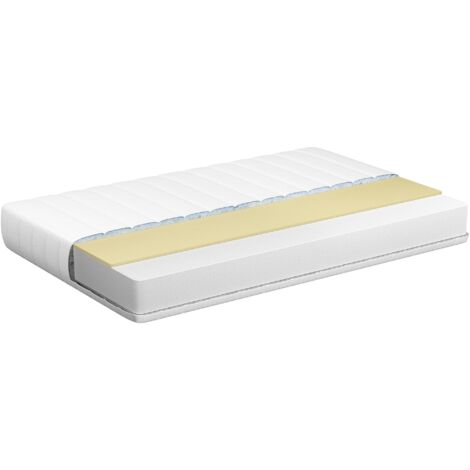 EU Single Mattress 3ft Memory Foam Filling Polyester Removable Cover White Jolly