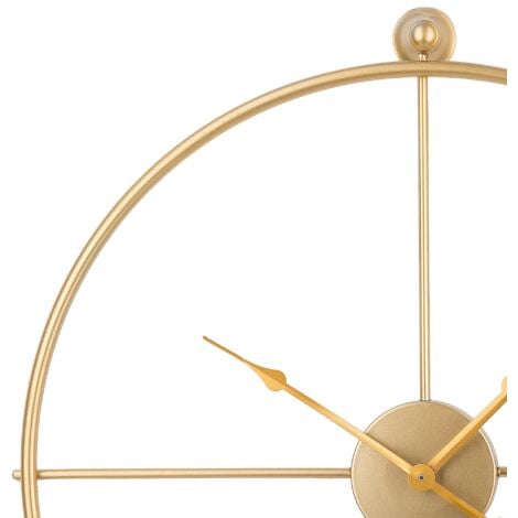 Round Gold Wall Clock Open Face Without Numbers Battery Spade Hands Zuchwil