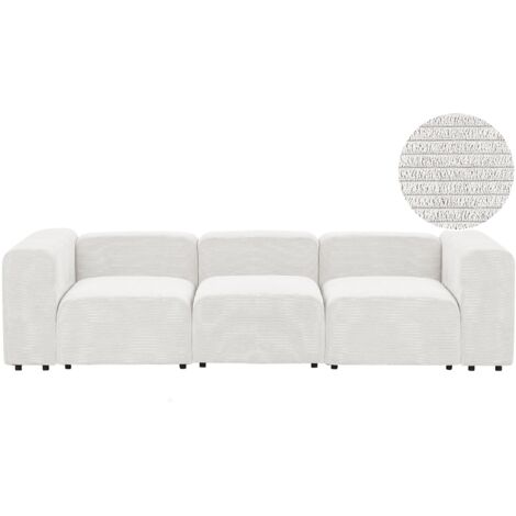Modular Sofa 3 Seater FALSTERBO Corduroy Off-White