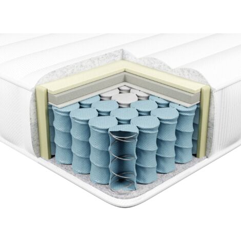 Modern EU Small Single Size Pocket Sprung Mattress 2ft6 Hard Firm with Memory Foam 7-Zone Delightful