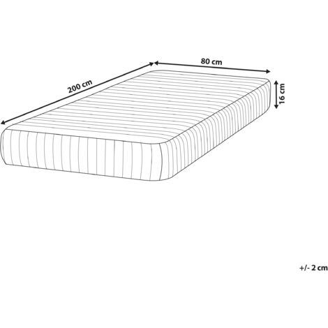 Modern EU Small Single Size Pocket Sprung Mattress 2ft6 Hard Firm 7-Zone Misty