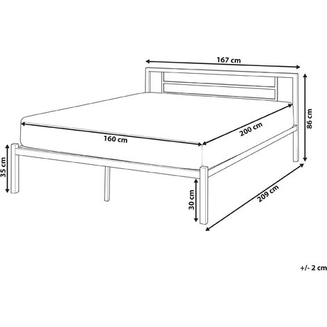 Modern EU King Size Bed Frame 5ft3 Metal Solid Wood Slats White Cusset