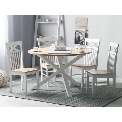 Modern Scandinavian Design Round Dining Table ø120 cm Light Wood Jacksonville