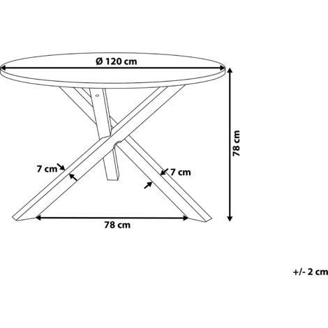 Modern Scandinavian Design Round Dining Table ø120 cm Light Wood Jacksonville