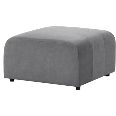 Modern Ottoman Footrest Footstool Seat Velvet Grey Falsterbo