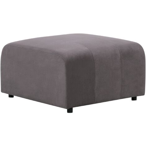 Modern Ottoman Footrest Footstool Seat Velvet Dark Grey Falsterbo