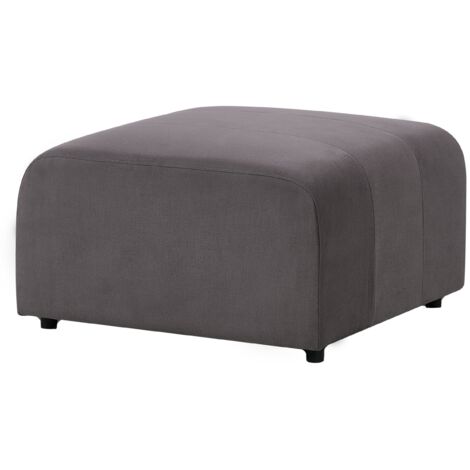 Modern Ottoman Footrest Footstool Seat Velvet Dark Grey Falsterbo