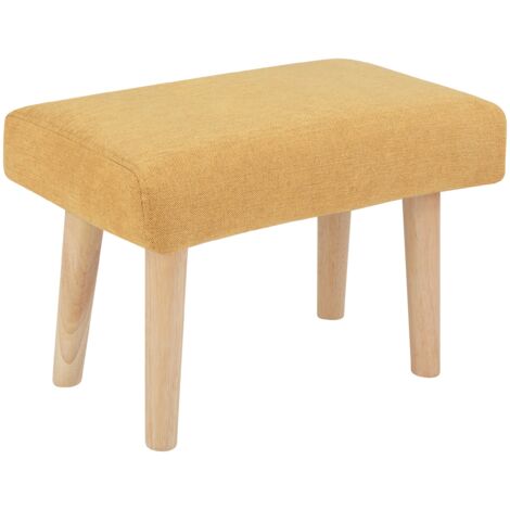 Footstool TAKOMA II Fabric Yellow footstool-takoma-ii-fabric-yellow