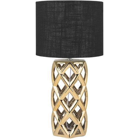 Transitional Table Lamp Black Drum, Black Drum Shade For Table Lamp