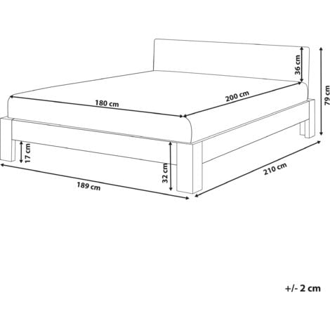 Modern EU Super King Wooden Bed Frame 6ft White Headboard Slats Royan