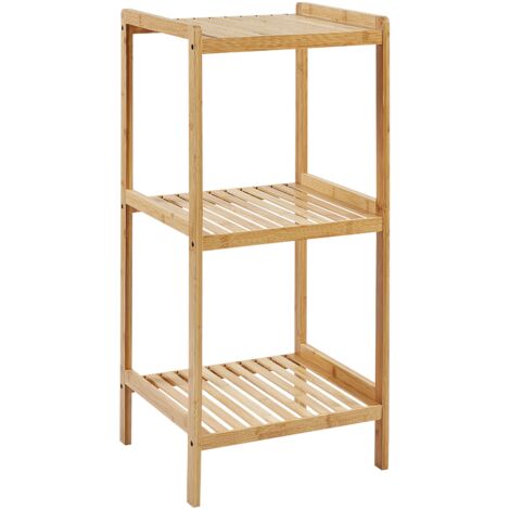Shelving Unit BAXLEY Bamboo Wood Light Brown