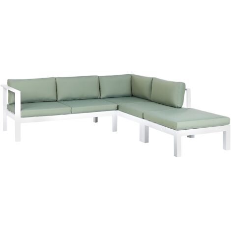 Garden Outdoor Cushion Cover Set for Corner Sofa Water Repellent UV protection Green Messina