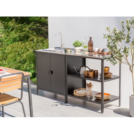 Ikea Black Outdoor Sink GRILLSKÄR Door/side Units/back, Black