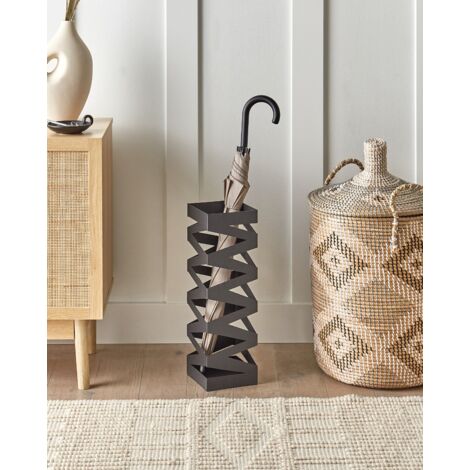 Hallway Living Room Metal Umbrella Stand Black Sambin