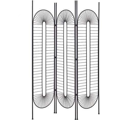 3 Panel Room Divider NOALE Black 135 cm 170 cm (1/5)