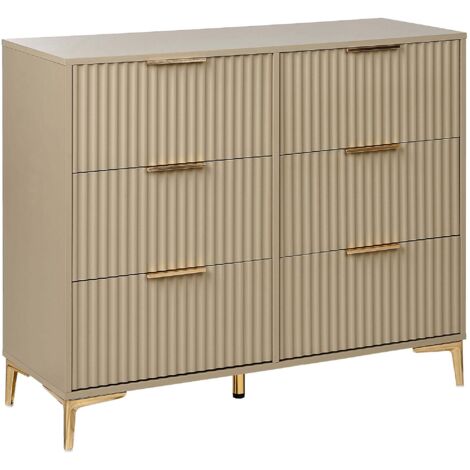 6 Drawer Chest WALCOTT Beige