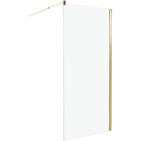 Shower Screen AHAUS 900 x 1900 mm Gold (1/5)
