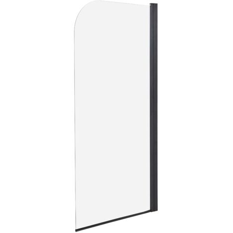 Shower Bath Screen LAPAN 1400 x 700 mm Black