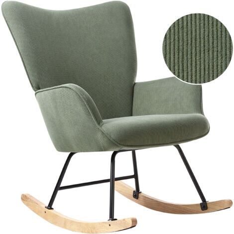 Rocking Chair ARSET Corduroy Dark Green