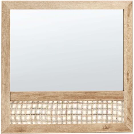 Modern Square Decorative Wall Mirror 60 x 60 cm Particle Board Frame ...