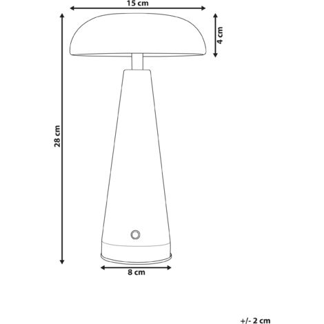 Modern Table Lamp Iron Indoor Wireless Light Dimmer LED Black Bocono