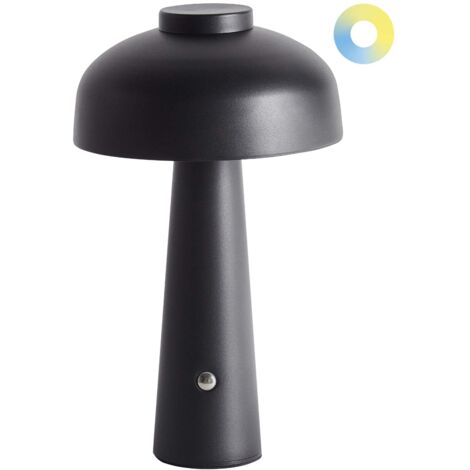 Wireless LED Table Lamp AGUSAN with Dimmer Metal Black (1/5)