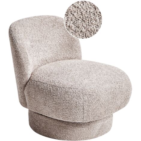 Swivel Armchair AYLO Boucle Taupe (1/5)