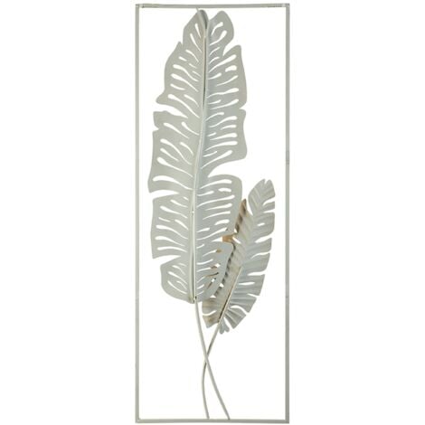 Modern Contemporary Decorative Accent Piece Feather Wall Art Gold Palladium